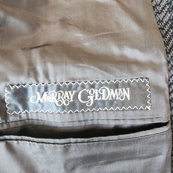 Vintage Murray Goldman Gray Plaid Blazer - Picture 6 of 6
